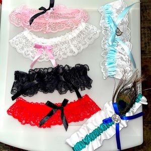 6 Fancy Leg Garters